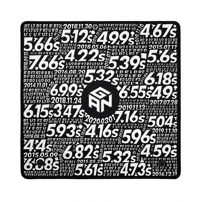 [Socube] GAN Mat for Competition Smooth Non-slip Bottom Mouse Pad Black Silver Hand Drawn Training Mat GAN Timer Mat Silver