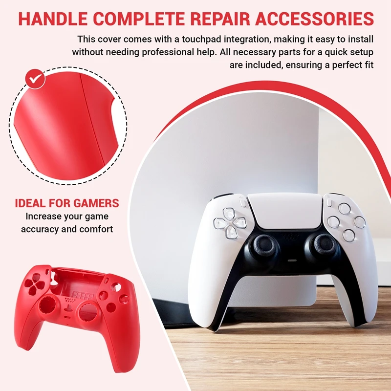 Repair Part For PS5 BDM-010 Controller Housing Shell Game Controller Shell Cover With Buttons