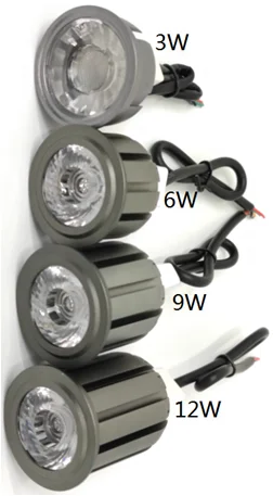 3 واط/6 واط/9 واط/12 واط RGB LED الأضواء ؛ DC12-24V المدخلات ؛ مع 4 سلك PWM سائق داخل؛ الحجم: D50 * 49 مللي متر #2