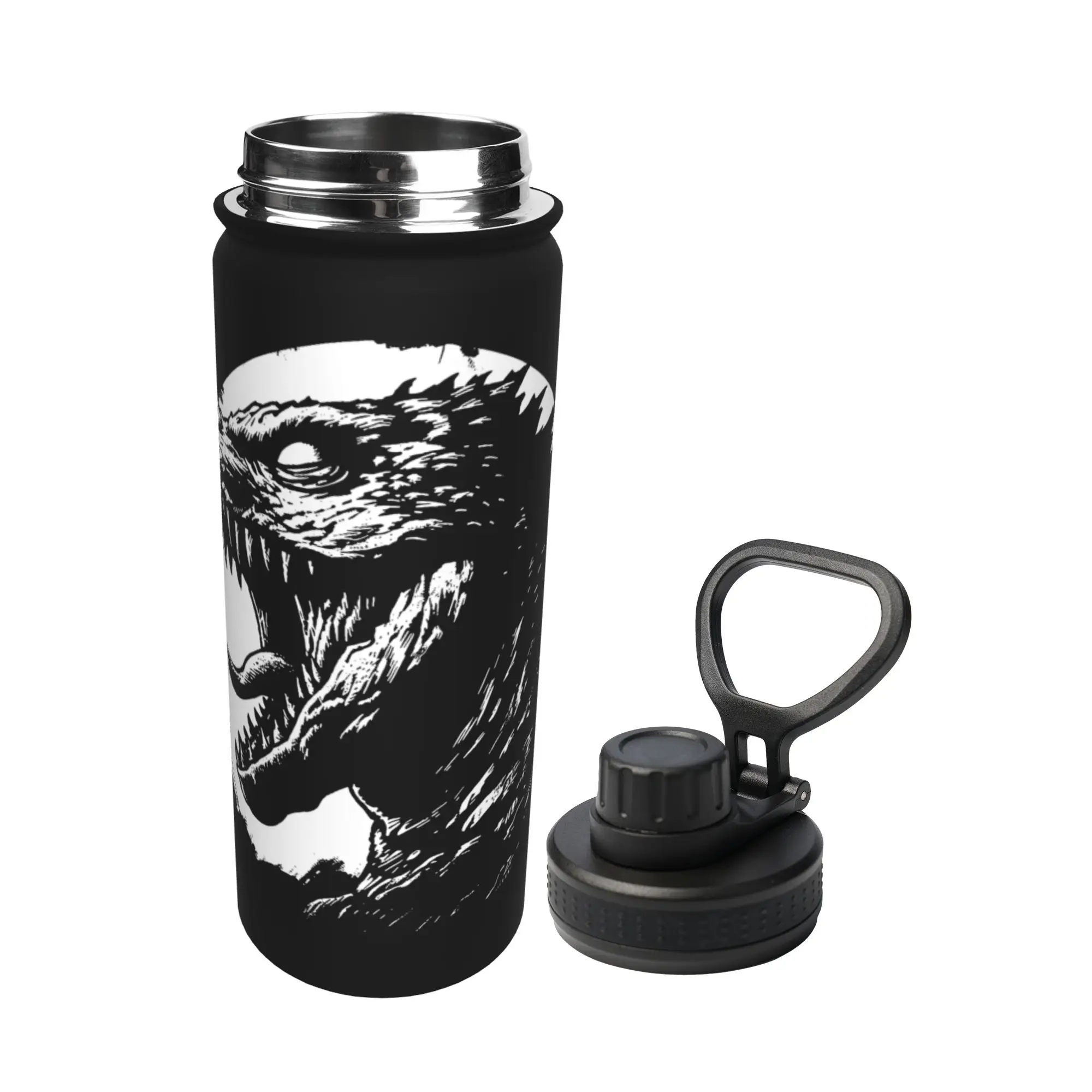 Monster G-Godzillas 18OZ Sports Insulated Kettle  Coffee Cups Stainless Steel Office Home Mug Hot Cold Drink