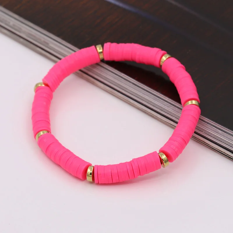 Bohemian Bracelets Jewelry Colorful Clay Spacer Beaded Bracelet for Women Girl Friend Gifts Fashion Handmade Wrist Accessories