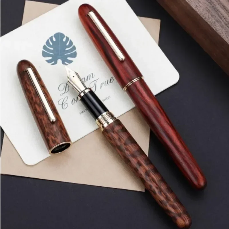 Jinhao 9036 Xiaoye Purple Sandalwood Limited Series Men's High end Business Office Writing Practice Fountain Pen Writing Gift