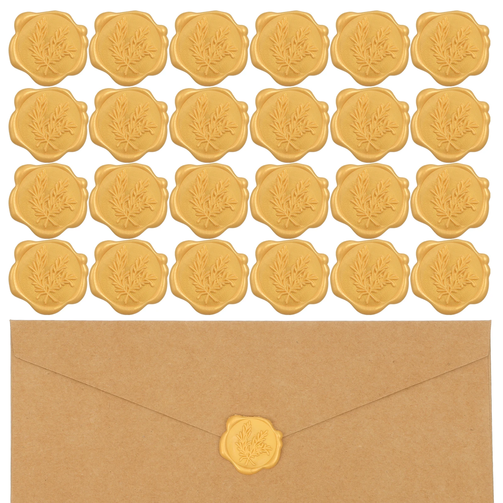 

50 Pcs Sealing Stickers Elegant Embossed Wedding Envelope Craft Resin Adhesive Labels Invitations Decorative Time Saving
