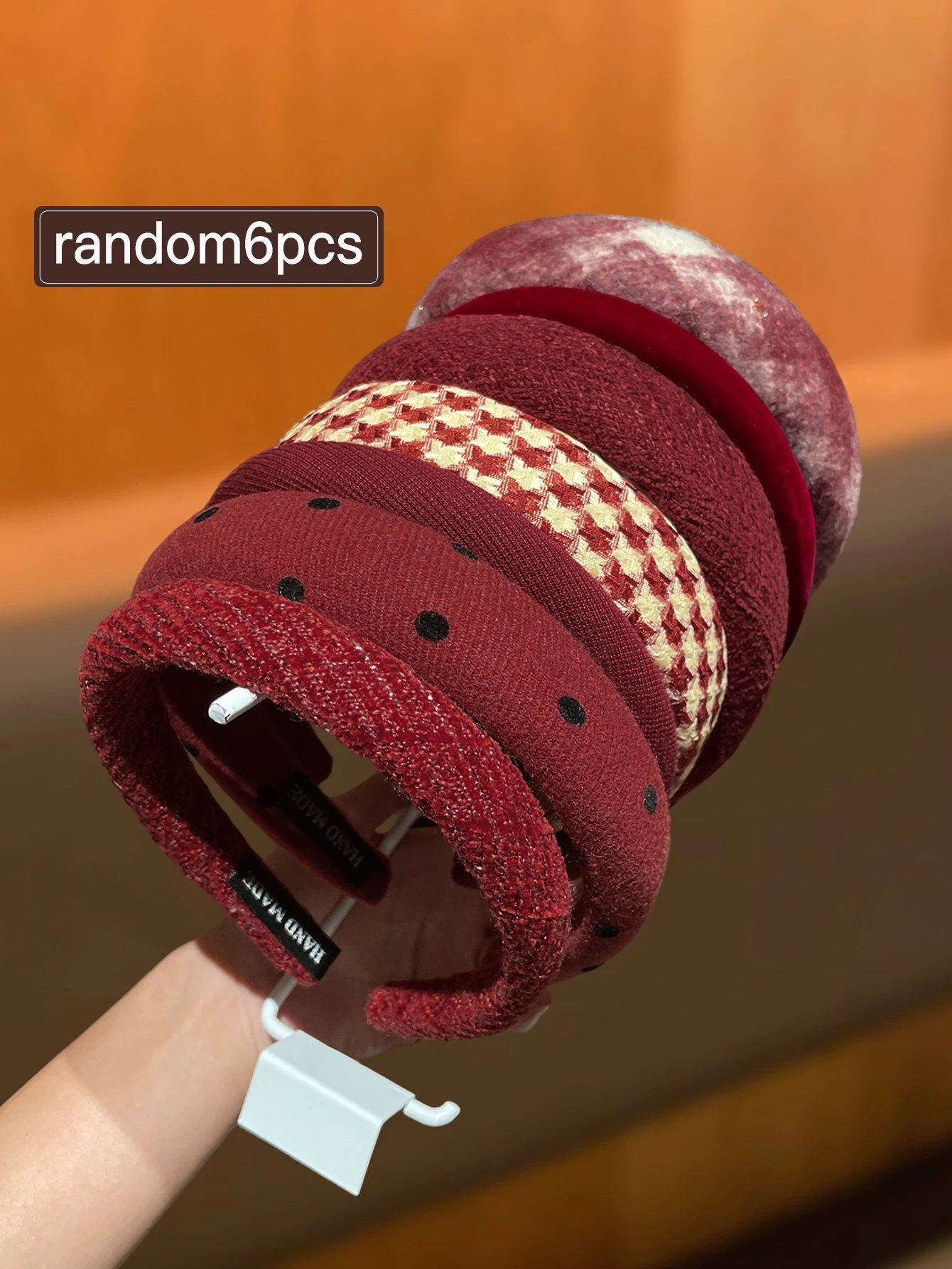 6 قطعة أربطة شعر عصرية عشوائية للنساء أنماط متعددة الاستخدامات لطيفة لتقويم العمر مناسبة للاستخدام اليومي توصية هدية مثالية #4