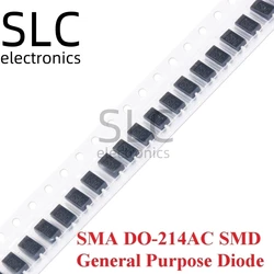 100pcs SMA DO-214AC SMD General Purpose Rectifier Diode GS1G M1 M2 M4 M7 GS1M S1G S1M S2M S1A S1B S1J Diodes