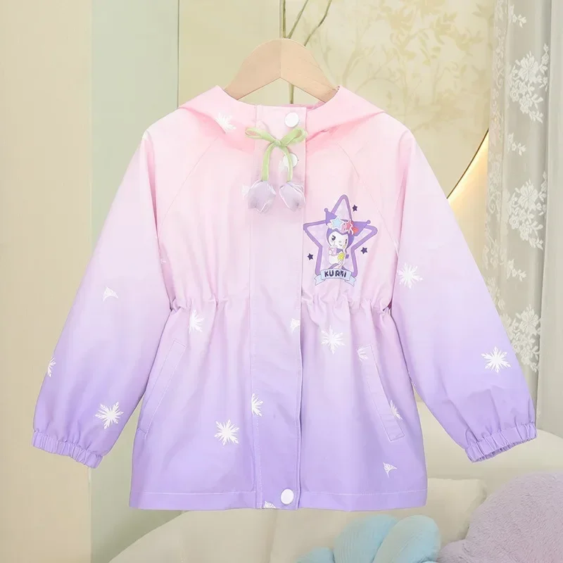 

Sweet My Melody Anime Kawaii Sanrio Ins Coat Cute Cartoon Windproof Long-sleeved Kuromi Jacket Clothing Lovely Gifts for Kids