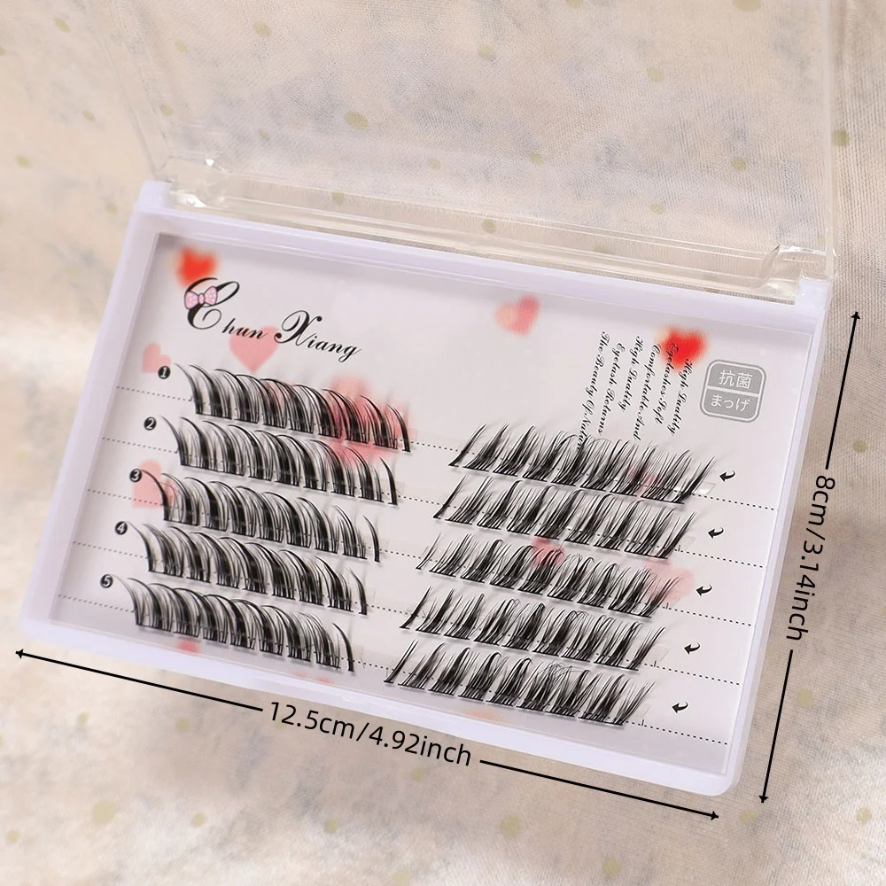 甘辛アンティーク風つけまつげ5列！ まつげテールストレッチフェアリースラントフライングラビットシリーズまつげミックス