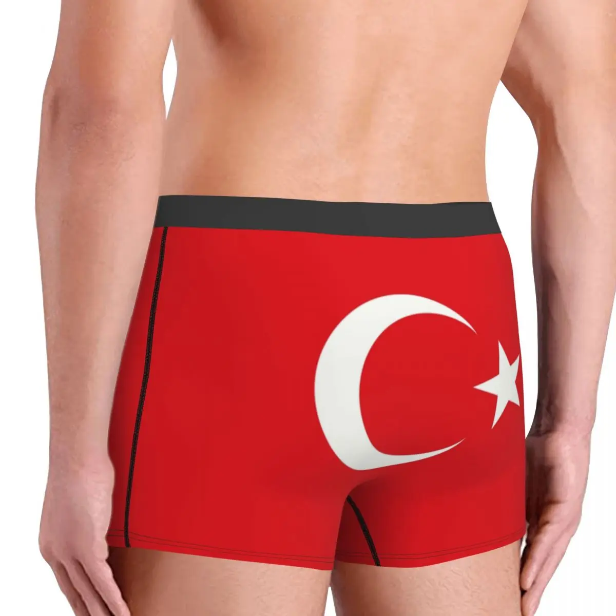 Male Sexy Flag Of Turkey Underwear Patriotism Boxer Briefs Soft Shorts Panties Underpants