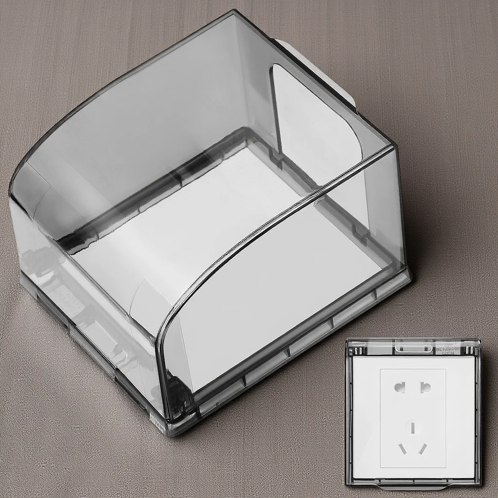 

Transparent Waterproof Plug Protector 86-Type Outlet Cover for Home Office Hotel Socket Safety Outlet Covers Outdoor Plug Cover