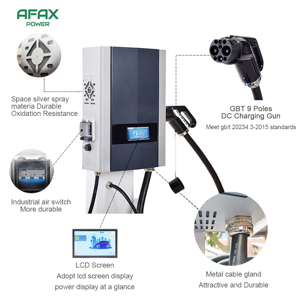 AFAX DC 30KW Electric Vehicle DC Charging Station Wall Mounted Intelligent Charging Post Electric Vehicle Charger