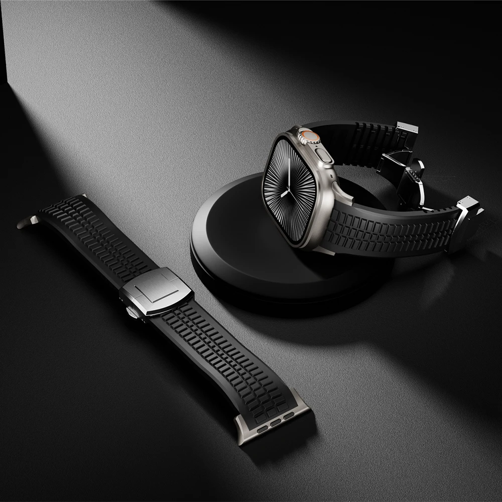 حزام من السيليكون لساعة أبل الترا 3 2 49 مللي متر سلسلة 11 10 46 مللي متر حزام رياضي لـ Iwatch 9 8 7 6 5 4 SE 2025 44 مللي متر 45 مللي متر حزام الساعات