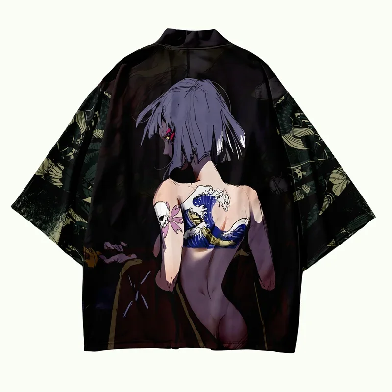 ชุดกิโมโนสไตล์ญี่ปุ่นแบบคลาสสิกสำหรับผู้หญิง รุ่นใหม่ ทรงหลวม สไตล์สตรีทแวร์ญี่ปุ่น ชุดกิโมโนผู้ชายสำหรับใส่ลำลองกลางแจ้ง สไตล์ฮาราจูกุ ทันสมัย ฮารอย