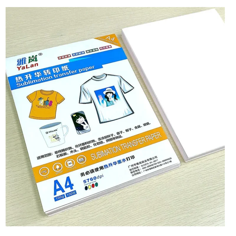 A4 Paper for T-shirt Printing Papers on Clothes Printable Textile Vinyl Inkjet A4 Transfer Paper for Textile Iron Sublimation