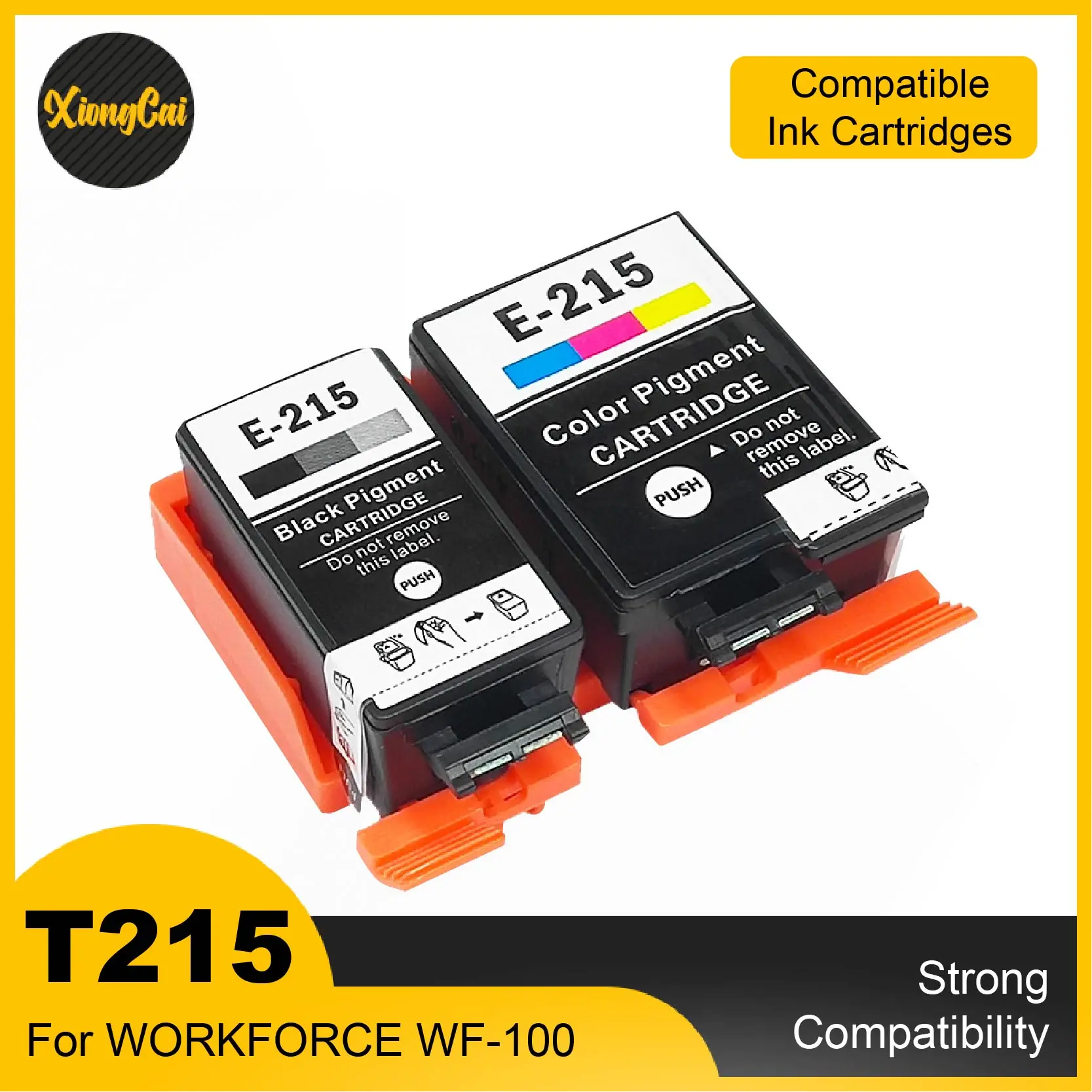 NEW T215 215 Compatible ink Cartridge T-215 for EPSON WorkForce WF-100 WF100 color pigment cartridge