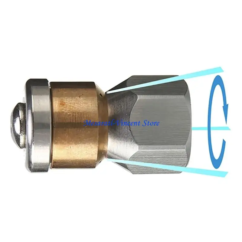 A70F 360 Degree Rotating Sprayed Nozzle for Drain Sewer Cleaning with Quick Connection Fitting for Pressure Washers 4000PSI