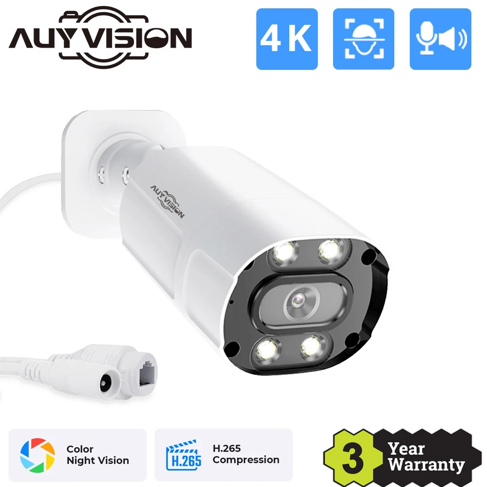 

5MP 8MP 4K IP Camera POE Ai Face Detection CCTV Security Cameras H.265 Outdoor Audio Video Surveillance Onvif XMEye