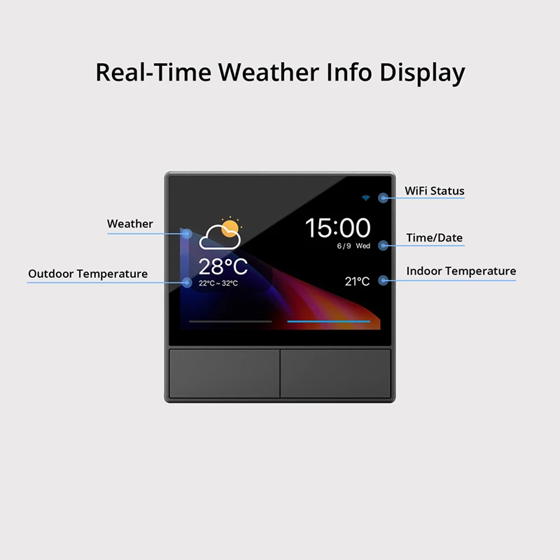 US EU NSPanel Smart Scene Wall Switch Control Center Integrated HMI Touch Screen Support Alexa Alice Google Assistant