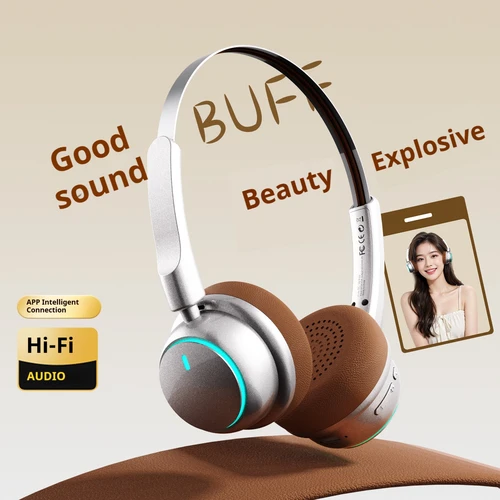 Imagen 1 del producto Auriculares inalámbricos compatibles con Bluetooth de alta calidad, cancelación inteligente de ruido, auriculares de música universales, auriculares V6.0