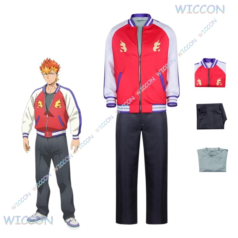 

[Bestnify] Аниме Kaiten Re Birth Takeru Narihira пальто косплей бейсбольная форма костюмы полный комплект женский топ брюки женщины мужчины Hallow