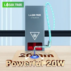LASER TREE 4LDS-V2 20W Laser Head with Air Assist Blue Light TTL Module for CNC Laser Machine DIY Wood Engraver Cutter Tools