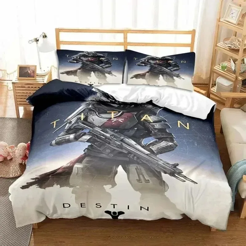 Ensemble de literie imprimé 3D Game Destiny, housse de couette de chambre à coucher, housses de couette, simple, double, king size, textile de maison