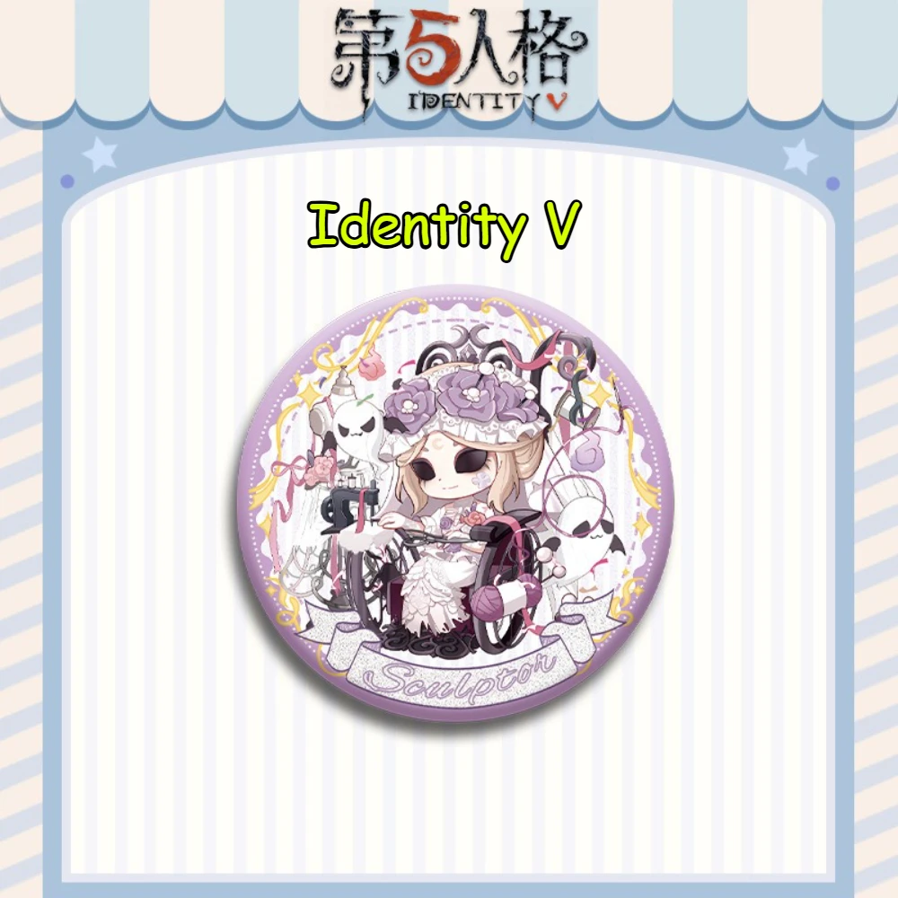 58MM Identität V Spiel Merch Abzeichen Asymmetrische Überleben Spiel Gefangene Bildhauer Mechaniker Recorder Anhänger Rucksack Dekoration