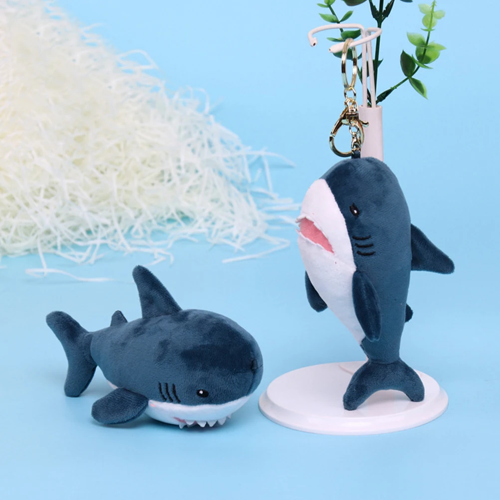 Plush Shark Keychain Cartoon Shark Key Ring Key Charm Keychain Bag Pendant Jewelry Accessories with