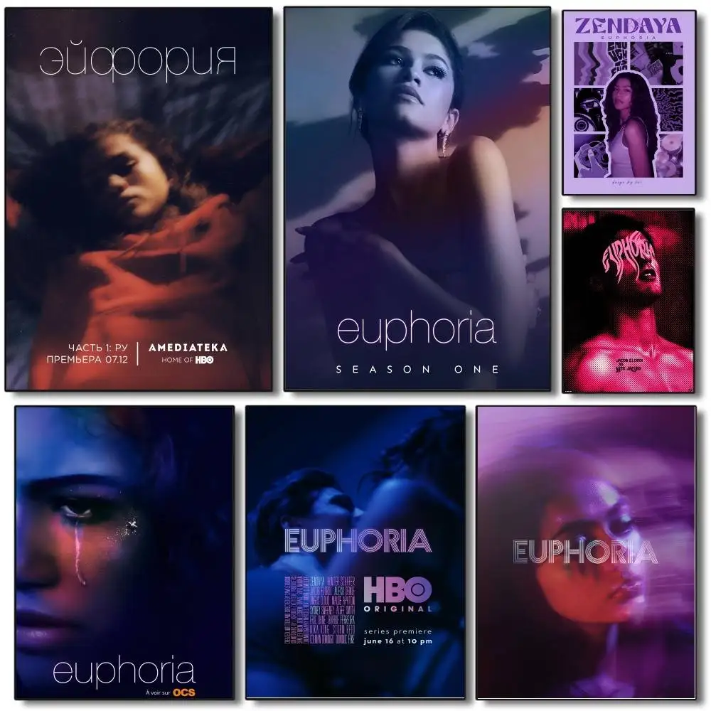 Affiche de la série télévisée Euphoria, autocollante, décoration murale pour salle d'entrée, restaurant, peinture artistique