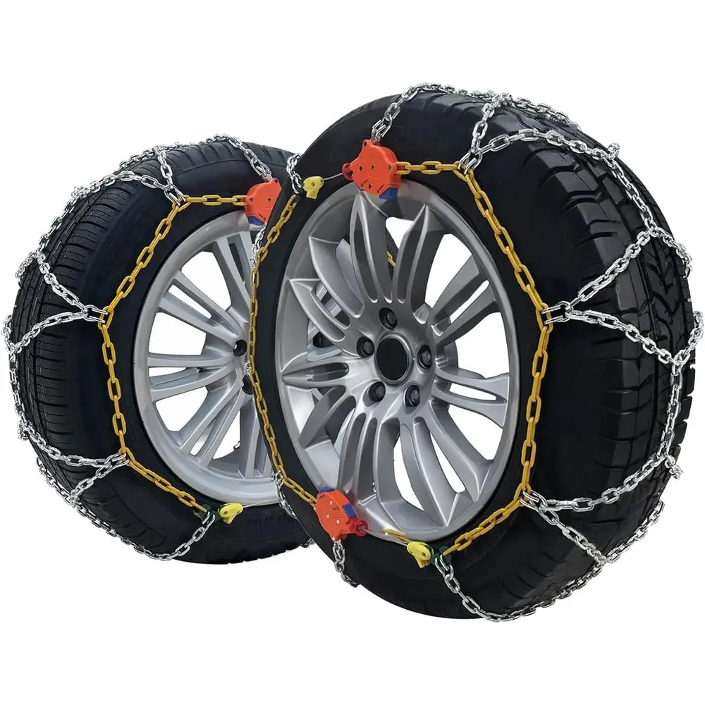 

232405 Adjustable Snow Tire Chains for Light Truck, SUV, Cars, Pickups, 2 Pack Anti-slip Snow Chains for Pickup Trucks Winter Ti