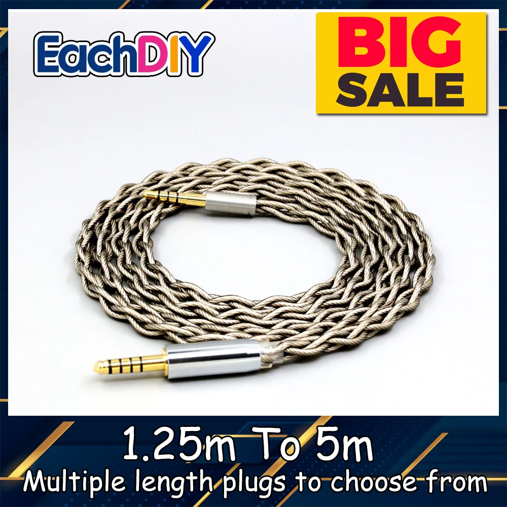 

99% Pure Silver + Graphene Silver Plated Shield Earphone Cable For Sony mdr-1a 1adac 1abt 100abn 100ap xb950bt wh1000x h600a h80