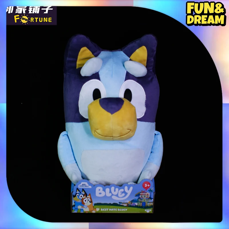 Bluey mainan anak laki-laki Bingo, boneka Bingo Bluey asli, rumah besar, Model mainan dua boneka Bluey