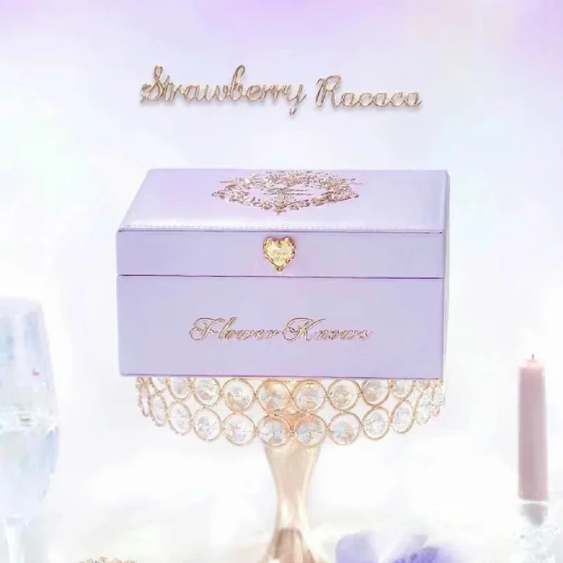 

Flower Knows Cosmetics Storage Box Limited Edition Strawberry Rococo Violet Jewelry Empty Box