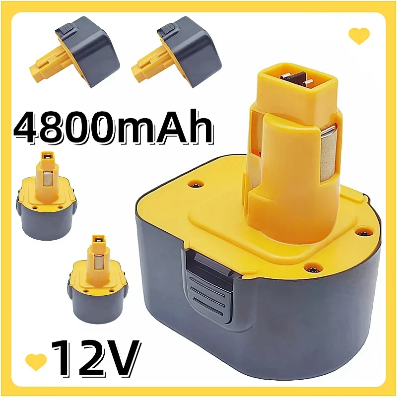 For 4800mAh NI-MH Power Tool Battery 12V DW9072 DW9071 DC9071 DE9037 DE9071 DE9072 DE9074 DE9075 152250-27