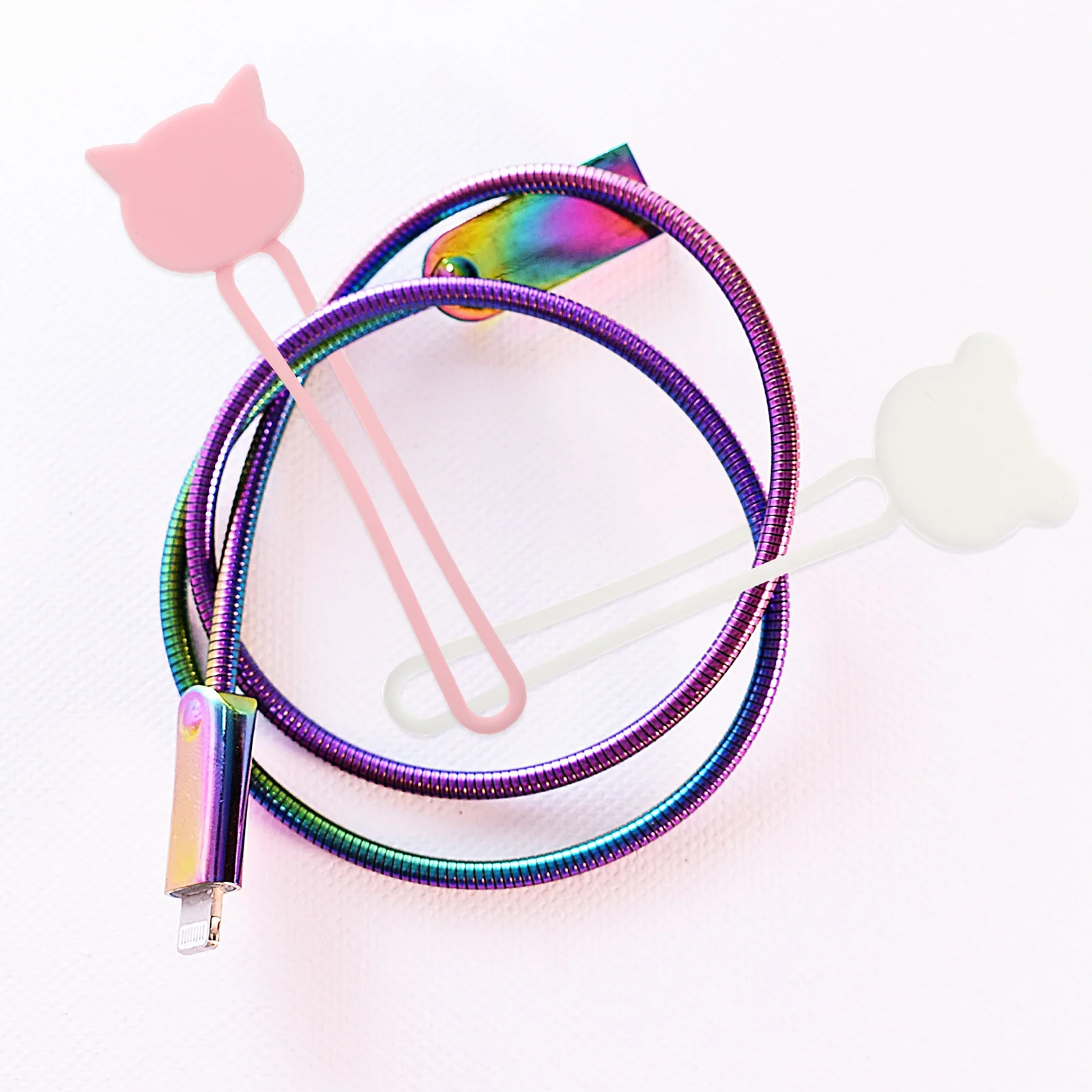 

12Pcs Cartoon Animal Cable Wire Organizer Silicone Mini Earphone Holder Desk Cable Manager Wire Winder Protector