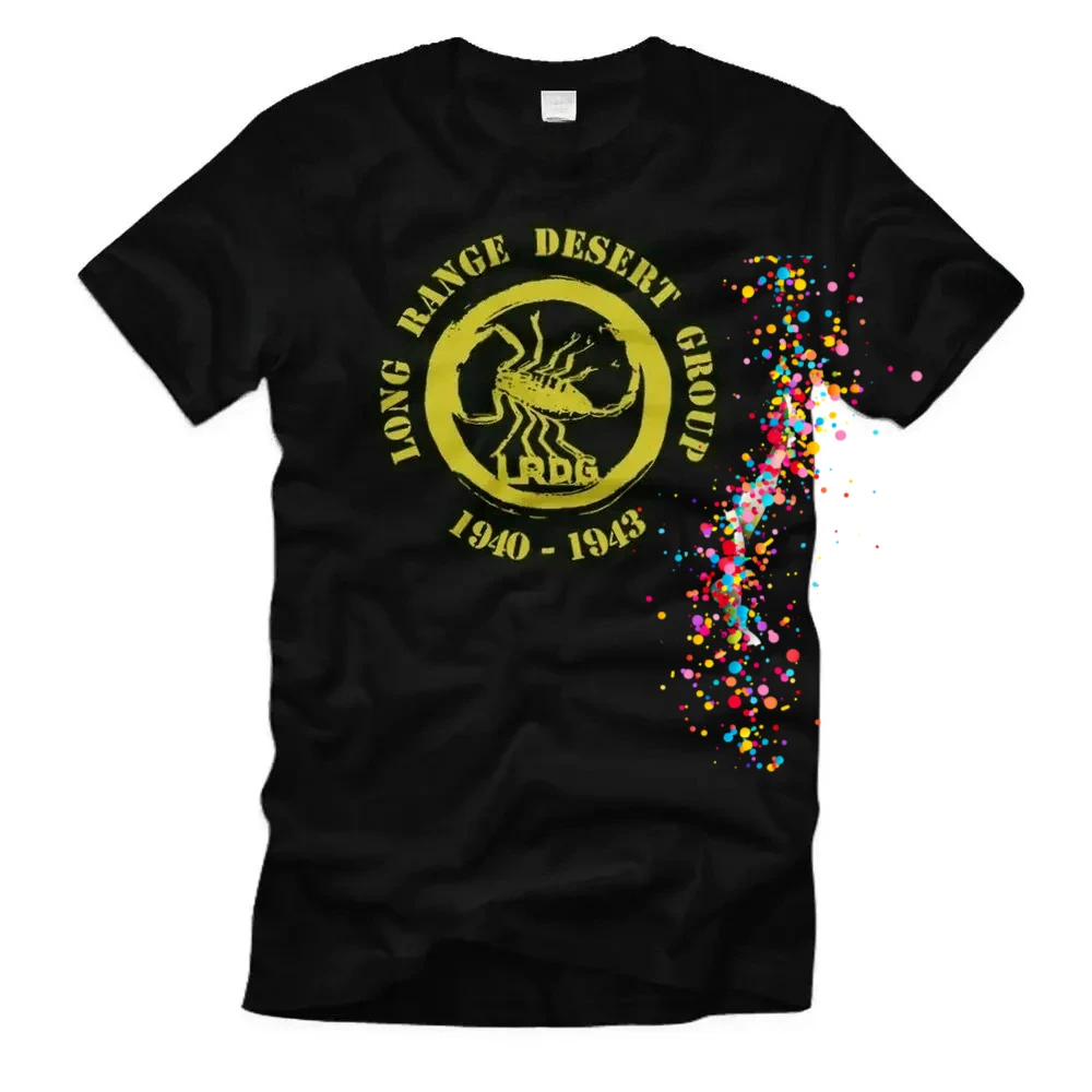 Long Range Desert Group British Army Desert  Scorpio Badge T-Shirt 100% Cotton O-Neck Summer Short Sleeve Casual Mens T-shirt