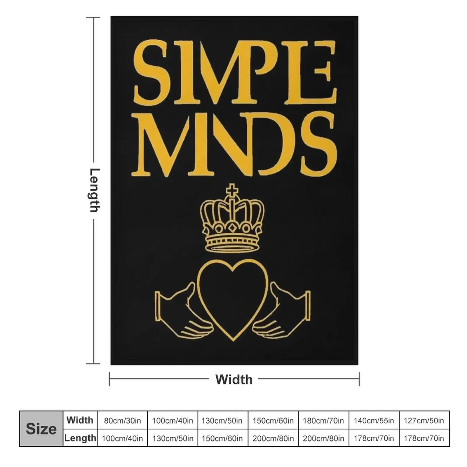 Simple Minds Logo Tri-blend Throw Blanket blankets and throws Baby Blankets