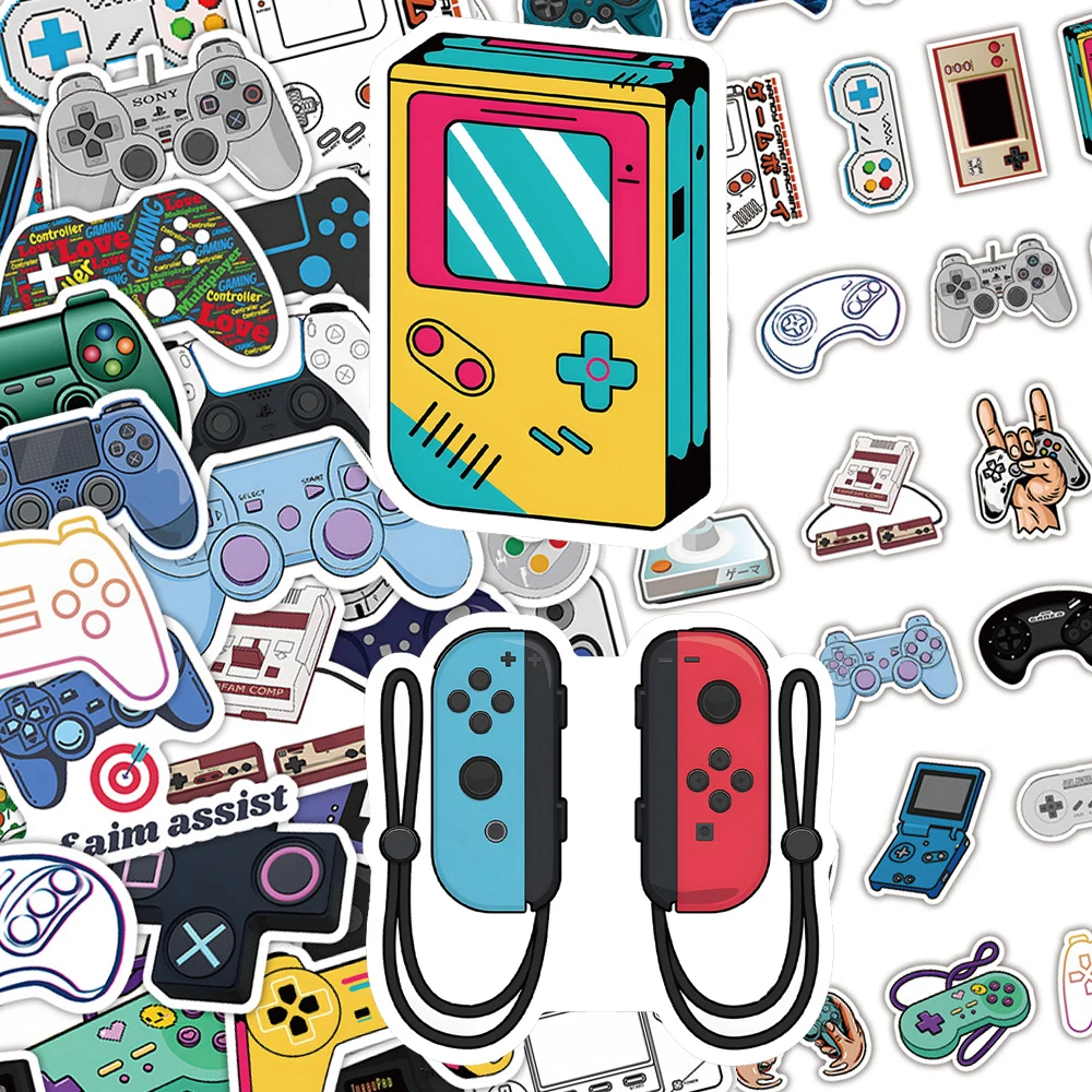 

10/30/50pcs Classic Cool Video Game Console Stickers Vintage Joystick Gamepad Sticker Laptop Phone Guitar Diary Decals Wholesale