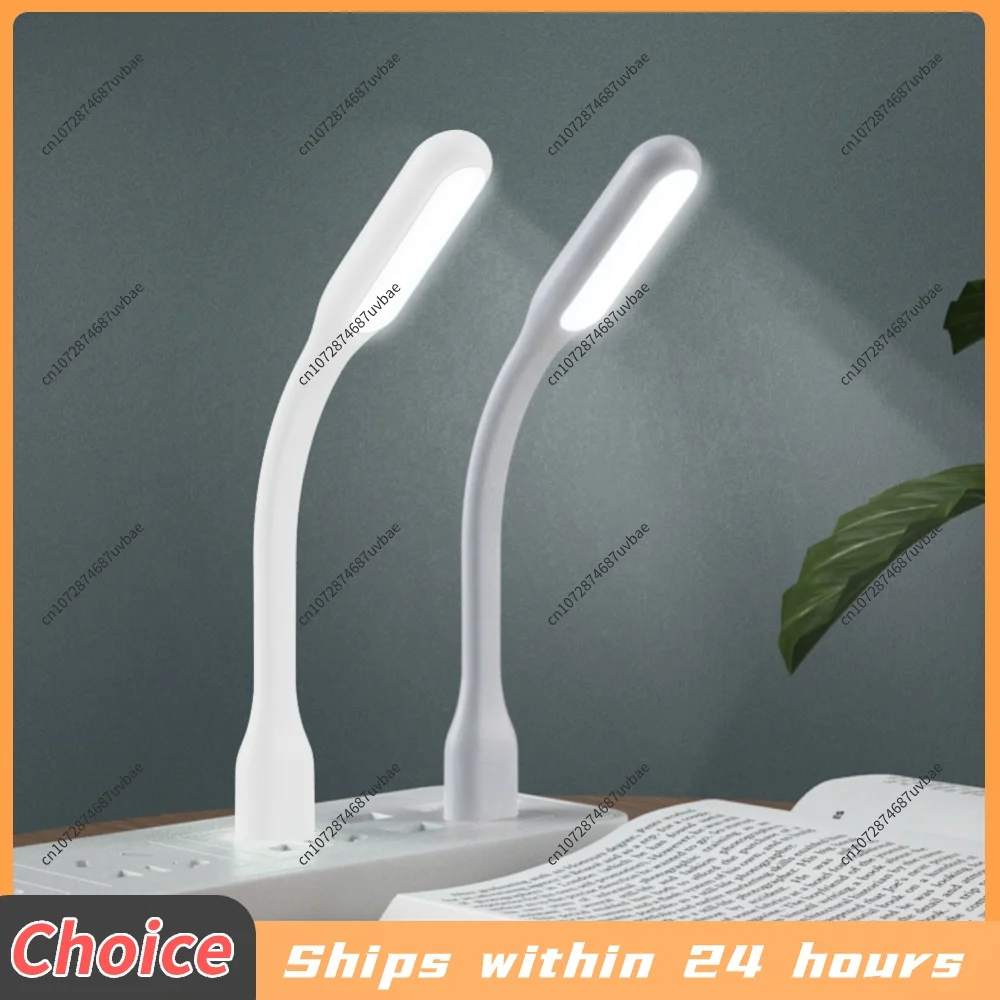 USB LED Light Flexible Reading Light Gooseneck Portable Night Light Compatible for Power Bank Notebook Laptop