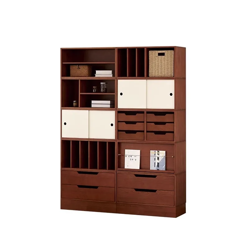 Floor-to-ceiling low cabinet Middle antique locker Boxwood combination locker Bookcase
