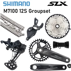 Shimano SLX M7100 12 Speed Groupset Shifter Rear Derailleur 12V Crankset 12S Chain 124 Links HG MS Cassette MTB Bicycle Gear Set