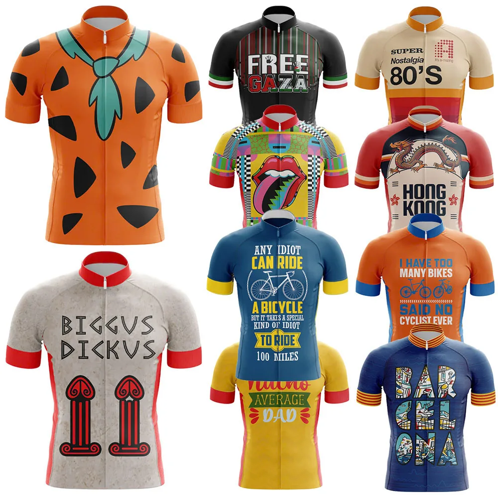 Camiseta de ciclismo especial idiota para hombre, Maillot de manga corta para ciclismo de montaña, equipo profesional de descenso, ropa personalizada para bicicleta de montaña