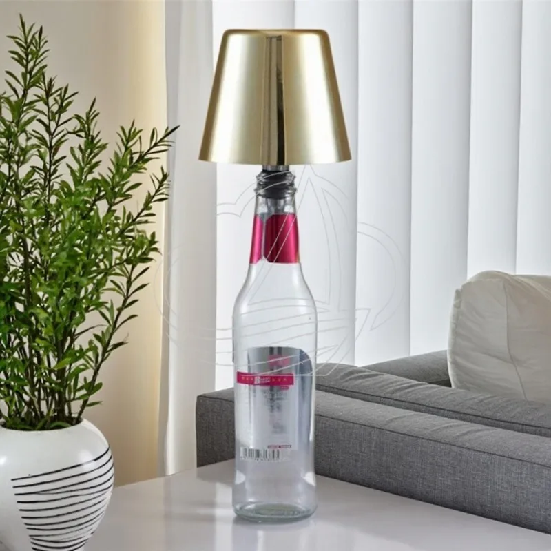 

New Plug-in Wine Bottle Lamp Touch Ambient Light for Bar Restaurant Bedroom Decor
