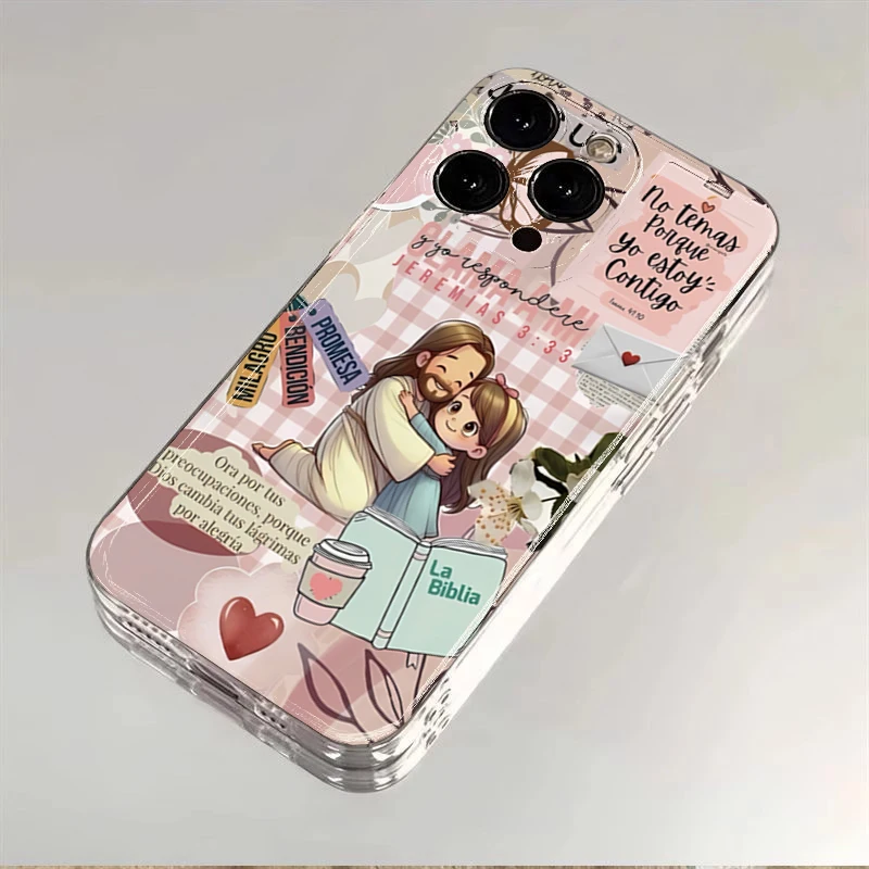 Casing Ponsel Gambar Ayat Alkitab Yesus dan Saya Kartun untuk Xiaomi Redmi Note 14 13 Pro Plus 5G 12S 12 11 10 12C 13C 14C 4G Sampul TPU
