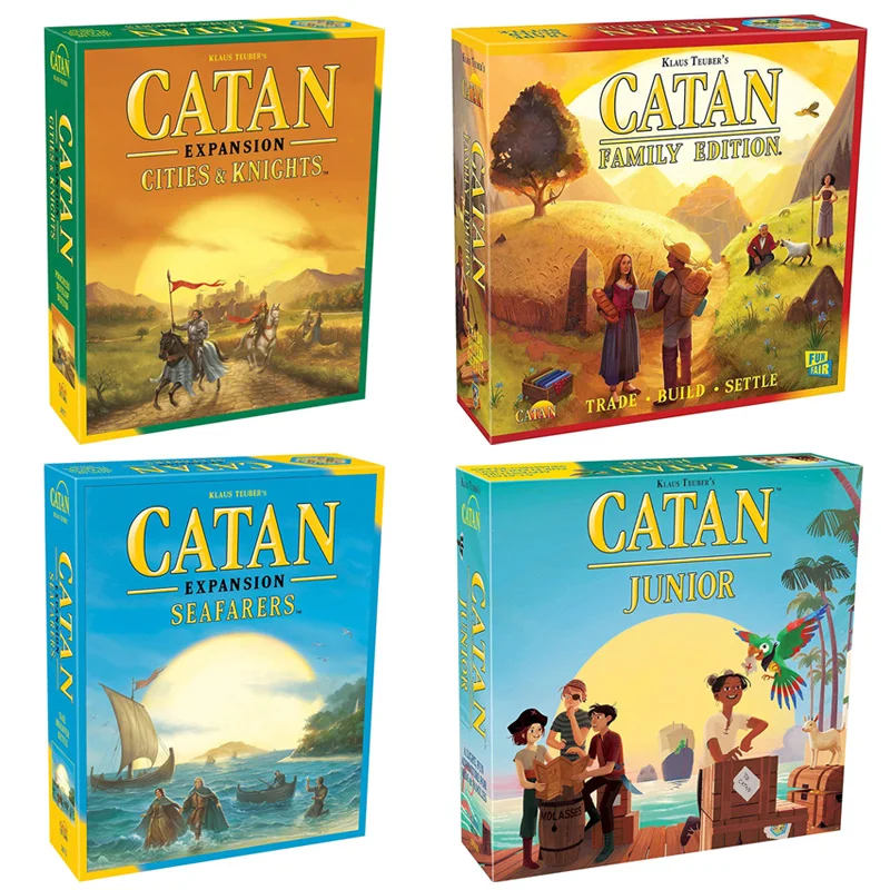 CATAN Board Game | Base Game + Seafarers + Cities & Knights+Junior+Family edition | 3-4 Players | 60 Minutes Playing Time