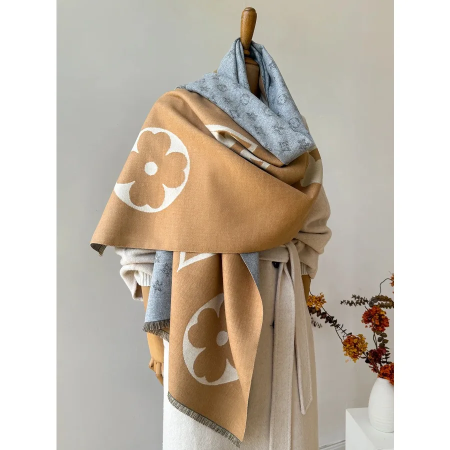 

Женская осенне-зимняя шаль из искусственного кашемира, теплый жаккардовый шарф, универсальное одеяло, защита для шеи, новый стиль