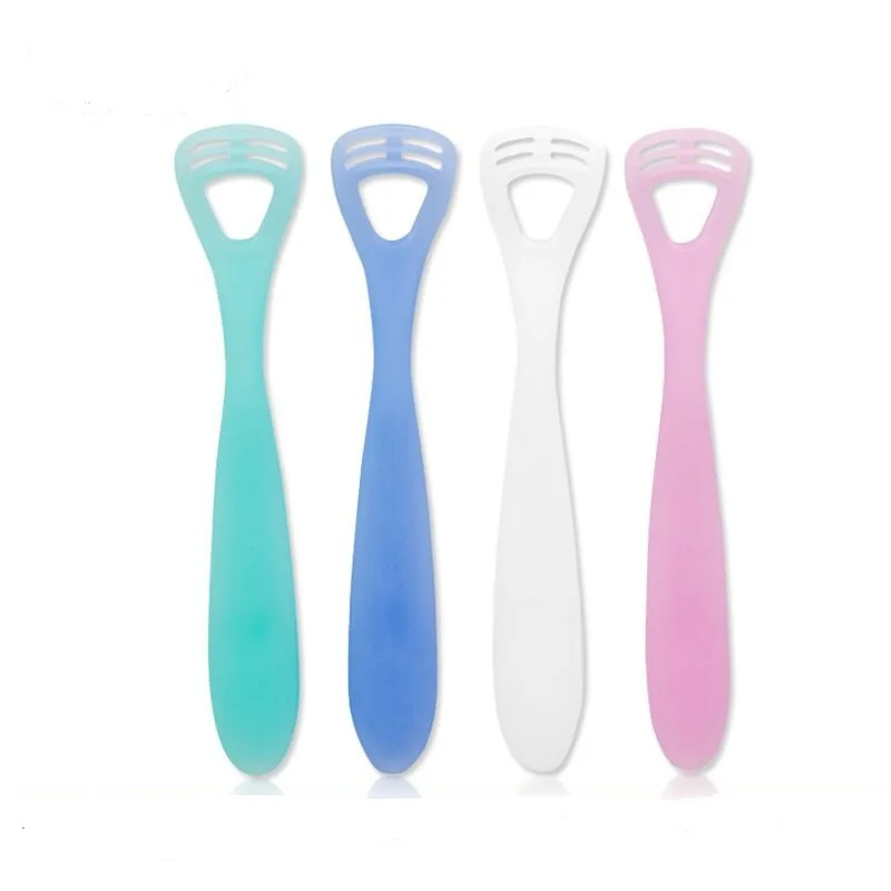 

New Useful Tongue Scraper Brush Oral Care To Keep Fresh Breath Reusable Fresh Breath Maker Tongue Cleaners Random Color