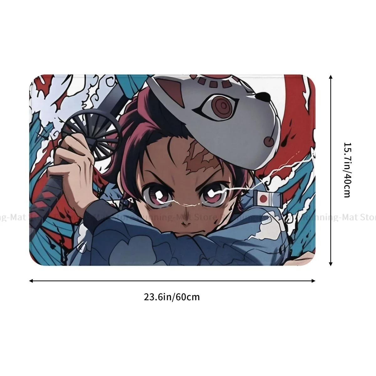 Anime Collage Non-slip Doormat Tanjiro Manga Bath Kitchen Mat Prayer Carpet Home Modern Decor