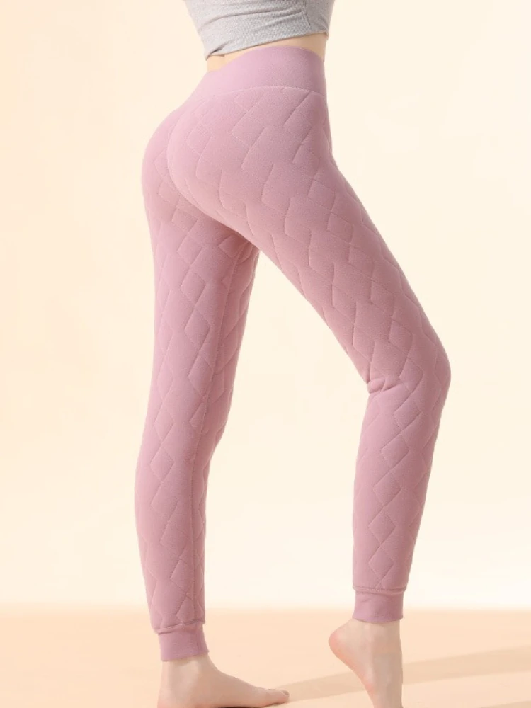 Autumn Winter Women's High Waist Extra Thick Self Cultivation Leggings Comfortable Casual Thick Plush Warm Pants Female Clothing