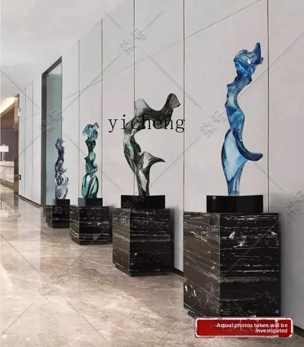 

Hotel Lobby Floor-standing Ornament High-end Transparent Decoration Abstract Art Large Sculpture