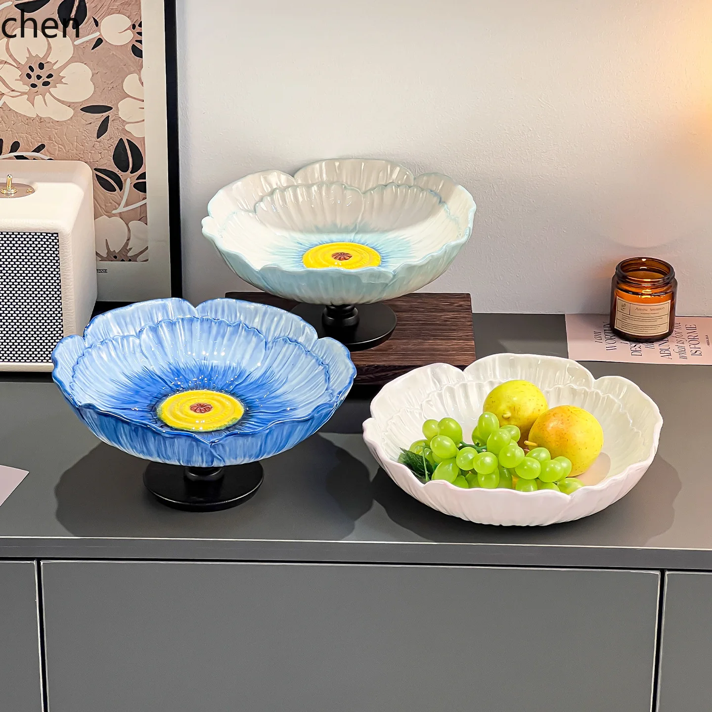 Cz fruit plate living room for homehigh-looking drained fruit basin classy exquisite coffee table candy snack display plate